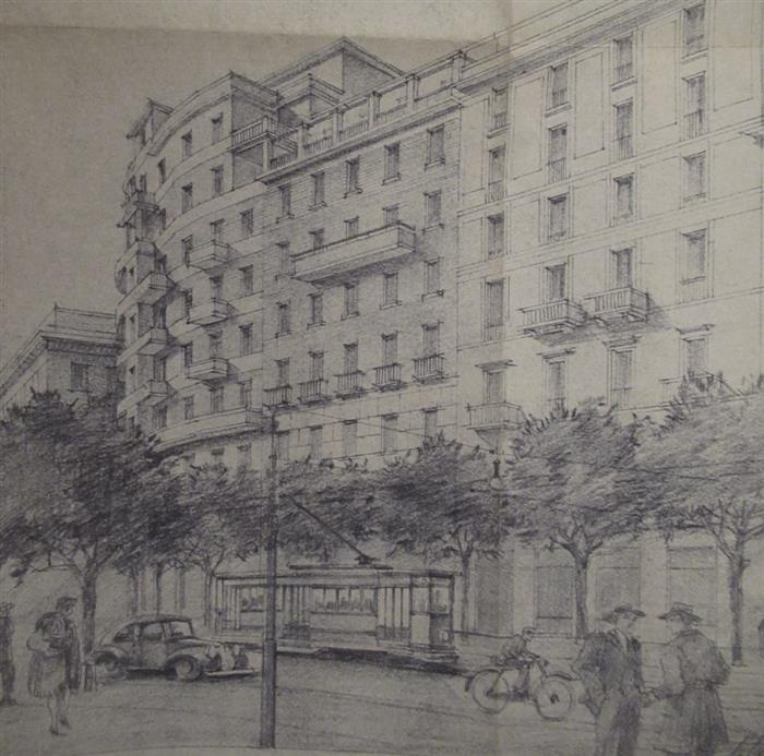 Prospettiva - Arch. Pietro Palumbo - 1946